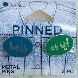 Blue Moon Pinned boss|as if! Metal Pins NWT